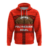 Custom Polynesian Bowl Zip Hoodie Red Custom Text and Number LT4 - Wonder Print Shop