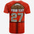 Custom Polynesian Bowl T Shirt Red Custom Text And Number LT4 - Wonder Print Shop