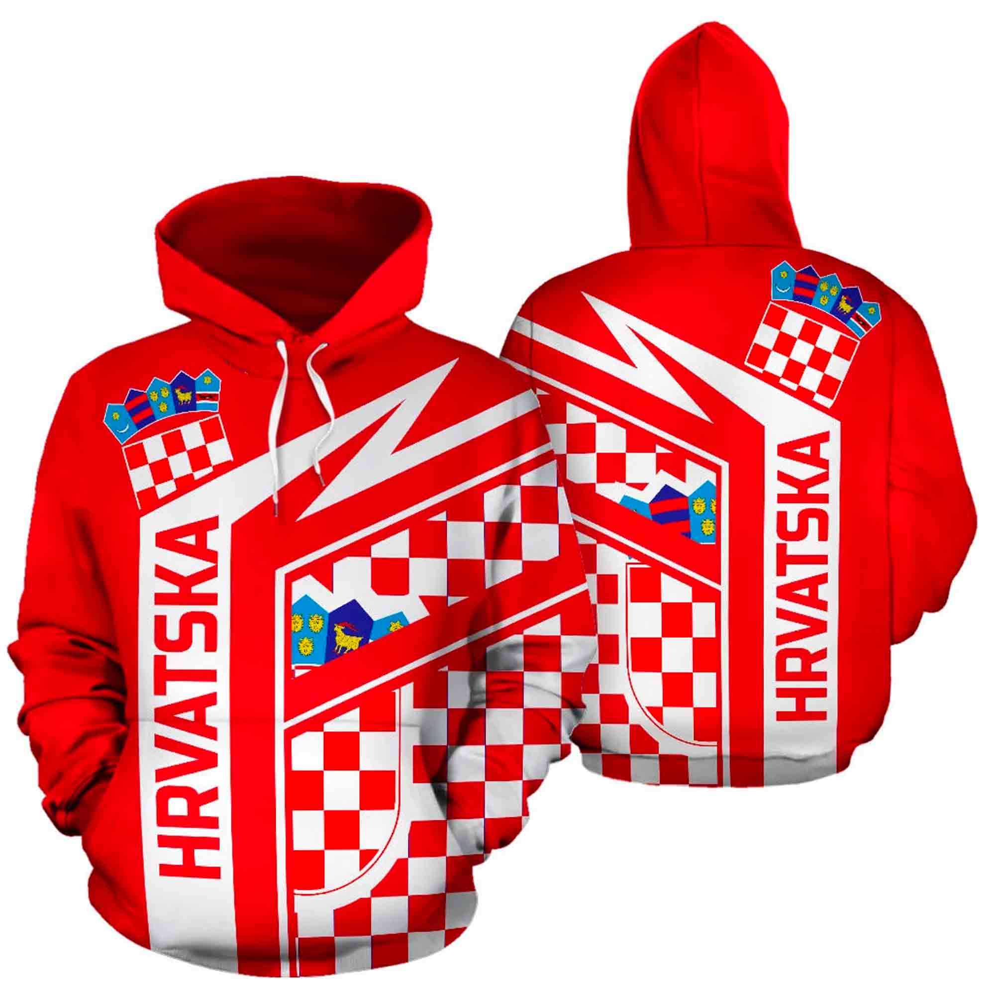 croatia-hrvatska-air-hoodie-red