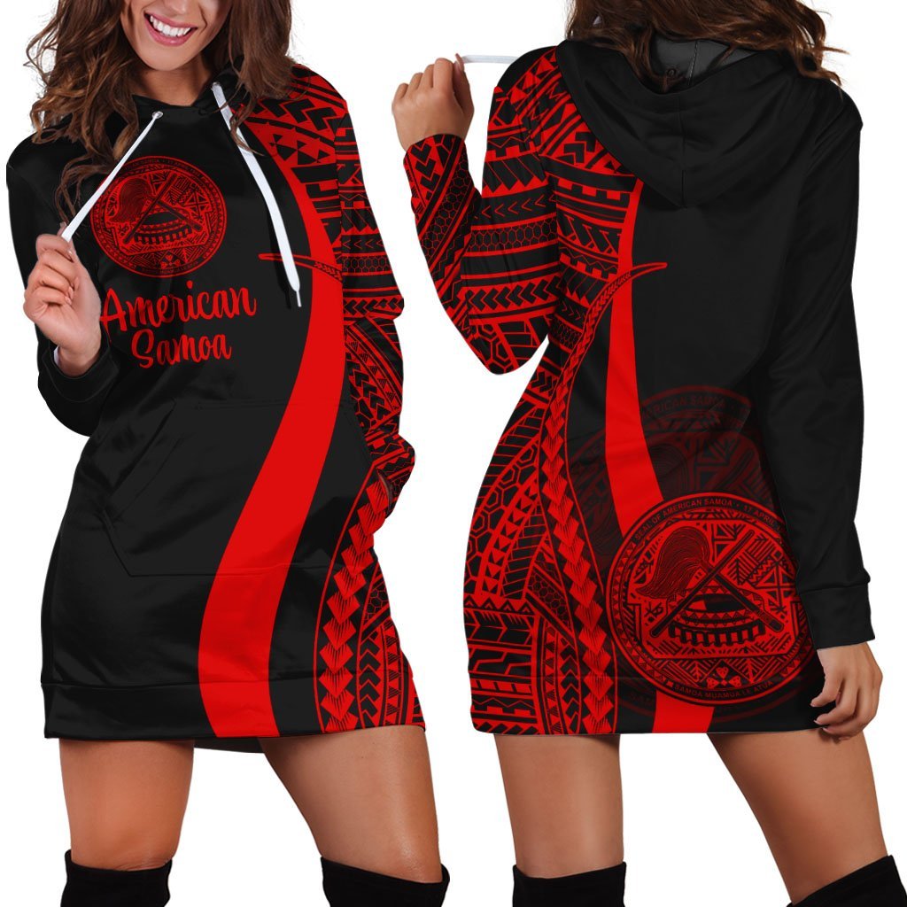american-samoa-womens-hoodie-dress-red-polynesian-tentacle-tribal-pattern