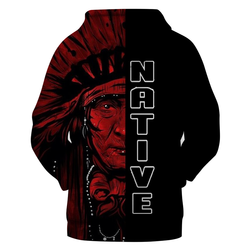 Native American Chief All Over Hoodie LT10 - Wonder Print Shop