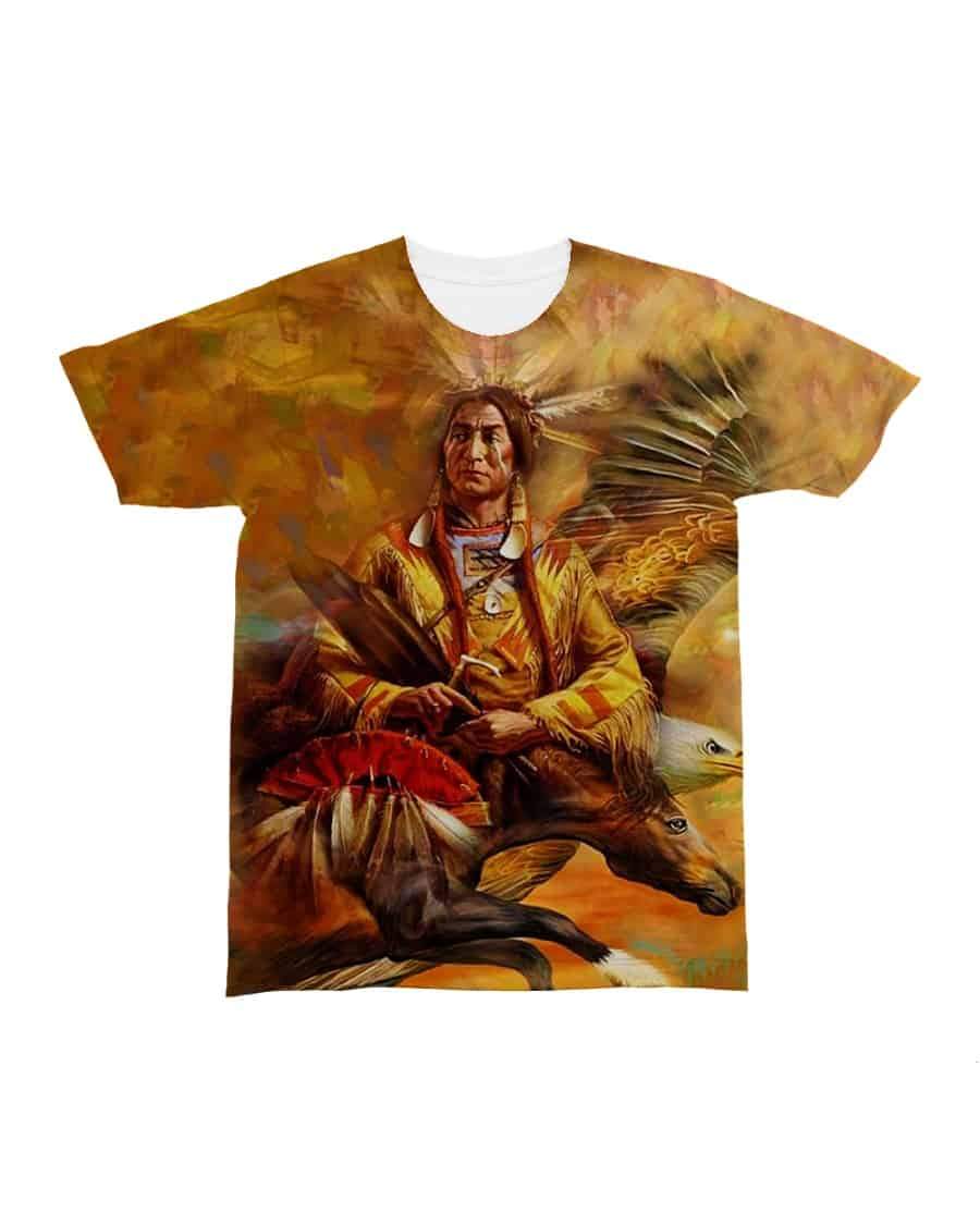 3D Native American Tribal Eagle And Horse T Shirt LT10 - Wonder Print Shop