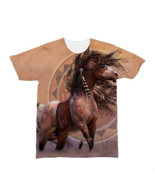 Native American Horse All over T Shirt LT10 - Wonder Print Shop