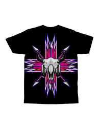 Native American Bison Skull Pink Arrow All over T Shirt LT10 - Wonder Print Shop