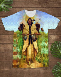 Native American Wakan Tanka and The Great Spirit All over T Shirt LT10 - Wonder Print Shop