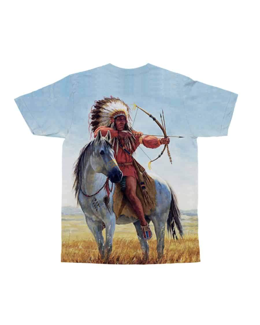Native American Chief Shooting Bow and Arrow All over T Shirt LT10 - Wonder Print Shop