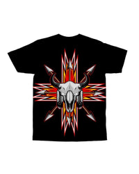 Native American Bison Skull Red Arrow All over T Shirt LT10 - Wonder Print Shop