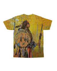 3D Native American Warrior T Shirt LT10 - Wonder Print Shop