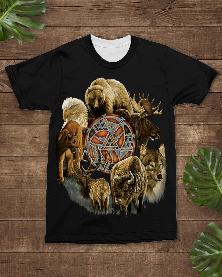 Spirit Animal Native American All over 3D T Shirt All over T Shirt LT10 - Wonder Print Shop