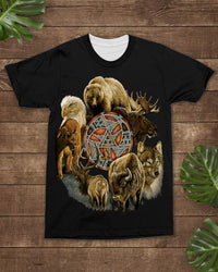 Spirit Animal Native American All over 3D T Shirt All over T Shirt LT10 - Wonder Print Shop