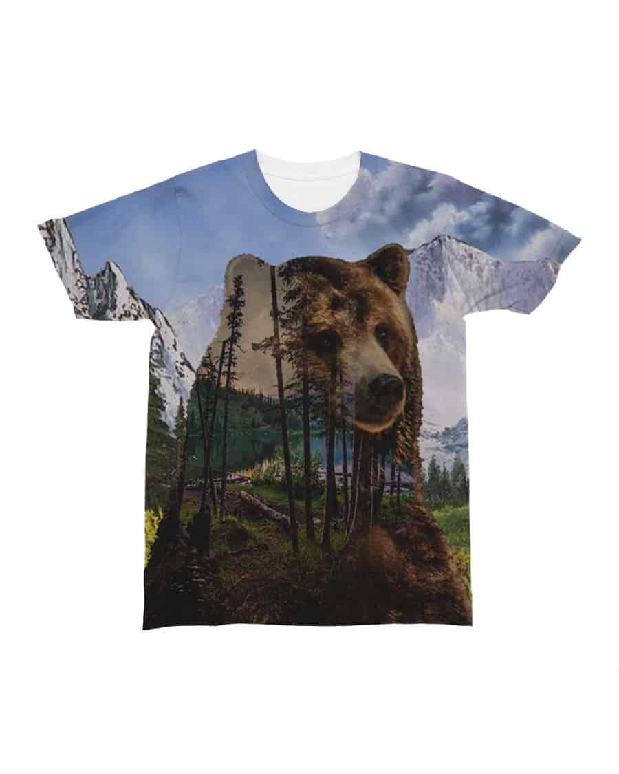 Native American Bear Forest All over T Shirt LT10 - Wonder Print Shop