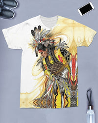Pow Wow Dancer Native American Design 3D T Shirt LT10 - Wonder Print Shop