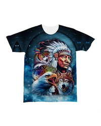 Native American Chief Spirit Animal Galaxy All over T Shirt LT10 - Wonder Print Shop