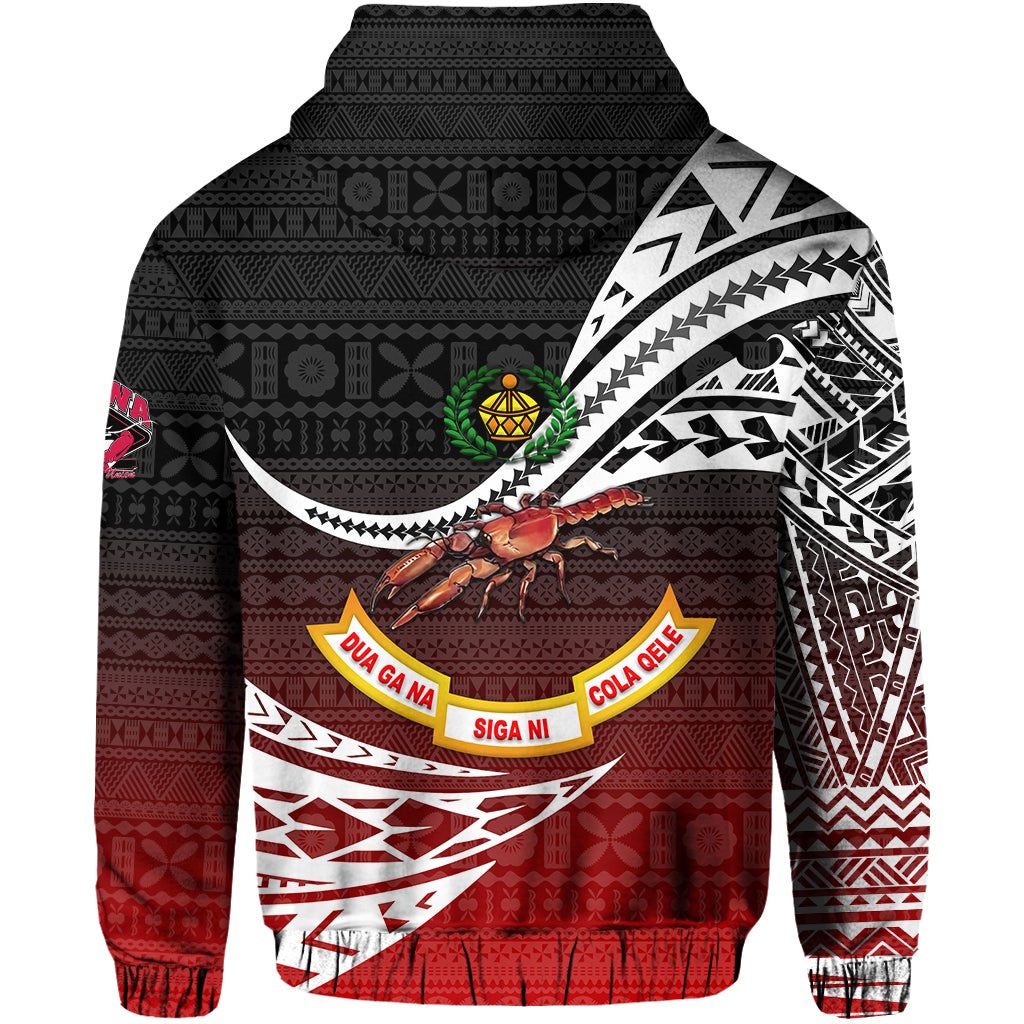 Fiji Rewa Rugby Union Zip Hoodie Unique Version Red LT8 - Wonder Print Shop