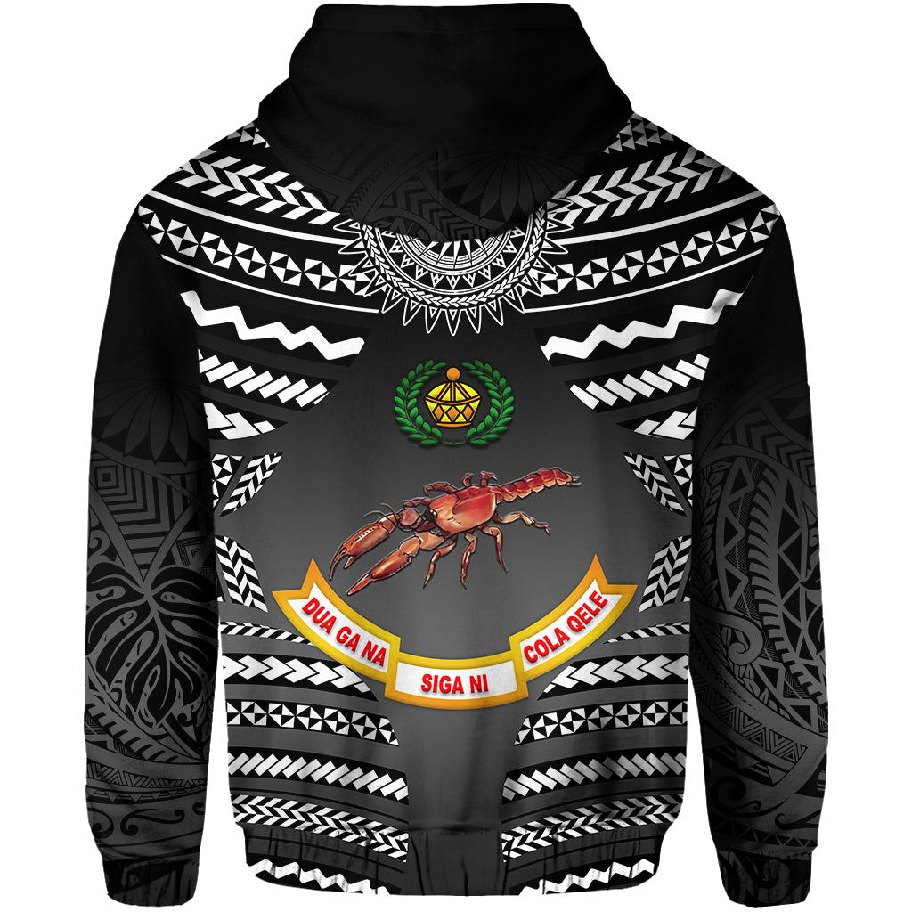 Fiji Rewa Rugby Union Zip Hoodie Creative Style Black NO.1 LT8 - Wonder Print Shop