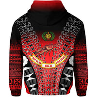 Fiji Rewa Rugby Union Zip Hoodie Tapa Style Red LT8 - Wonder Print Shop