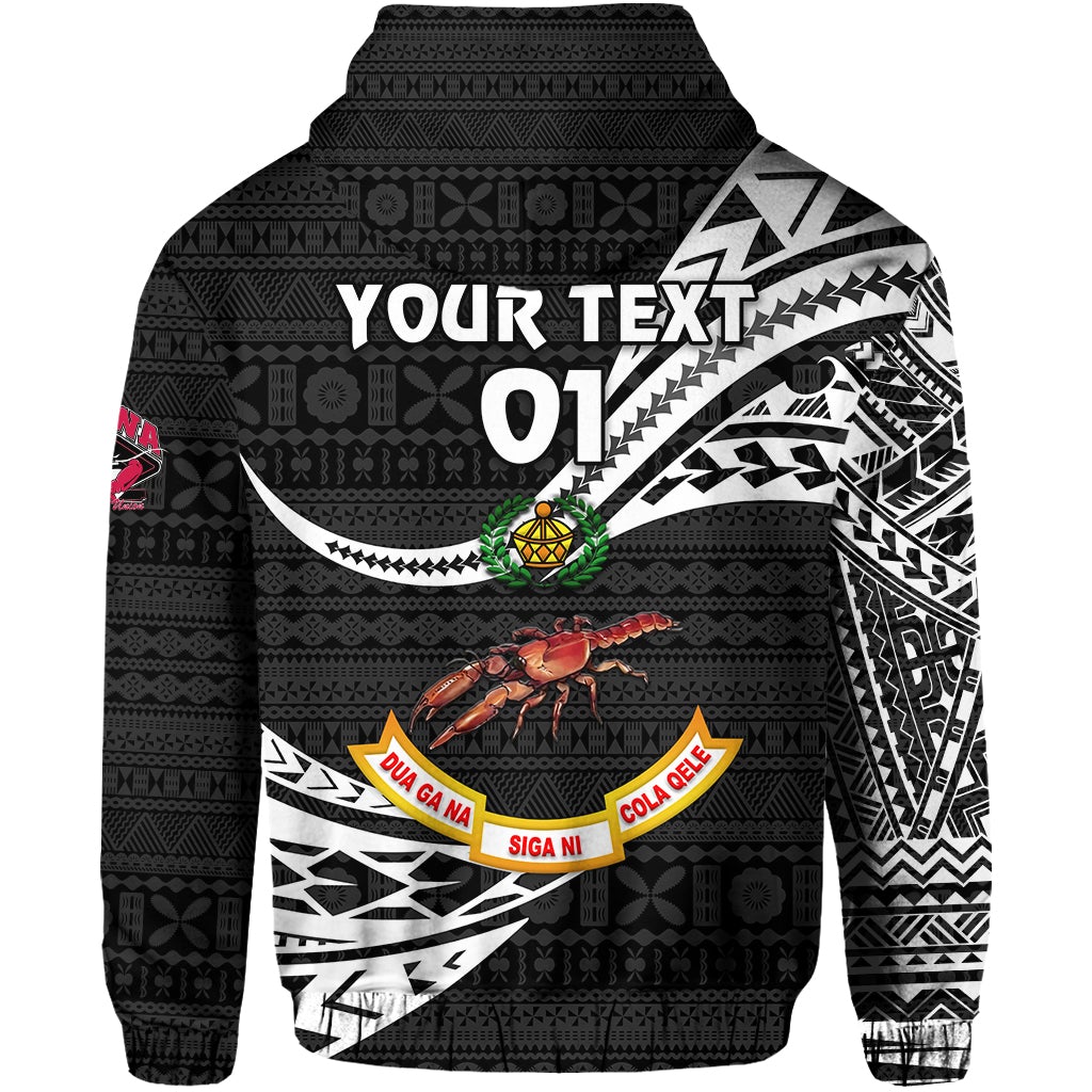 Custom Fiji Rewa Hoodie Rugby Union Unique Version Black, Custom Text And Number LT8 - Wonder Print Shop