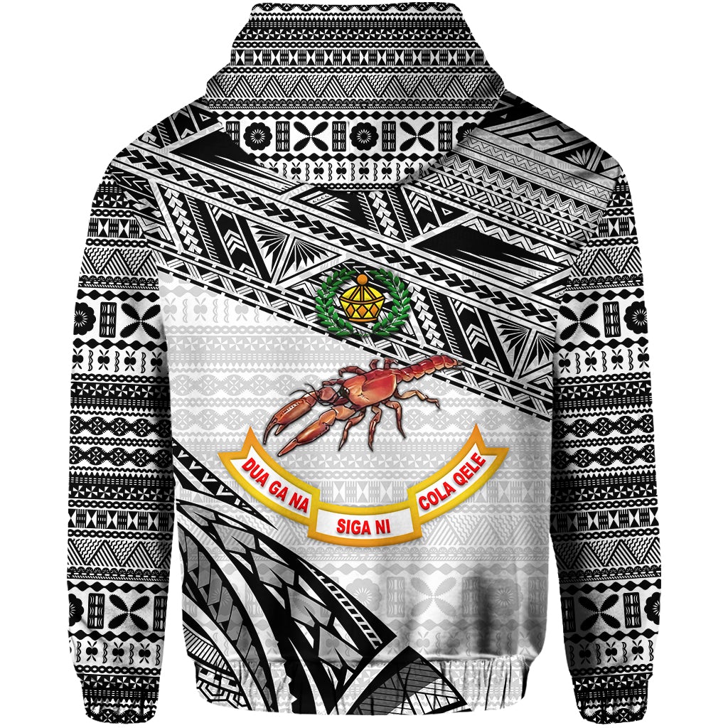 Fiji Rewa Rugby Union Zip Hoodie Special Version White LT8 - Wonder Print Shop