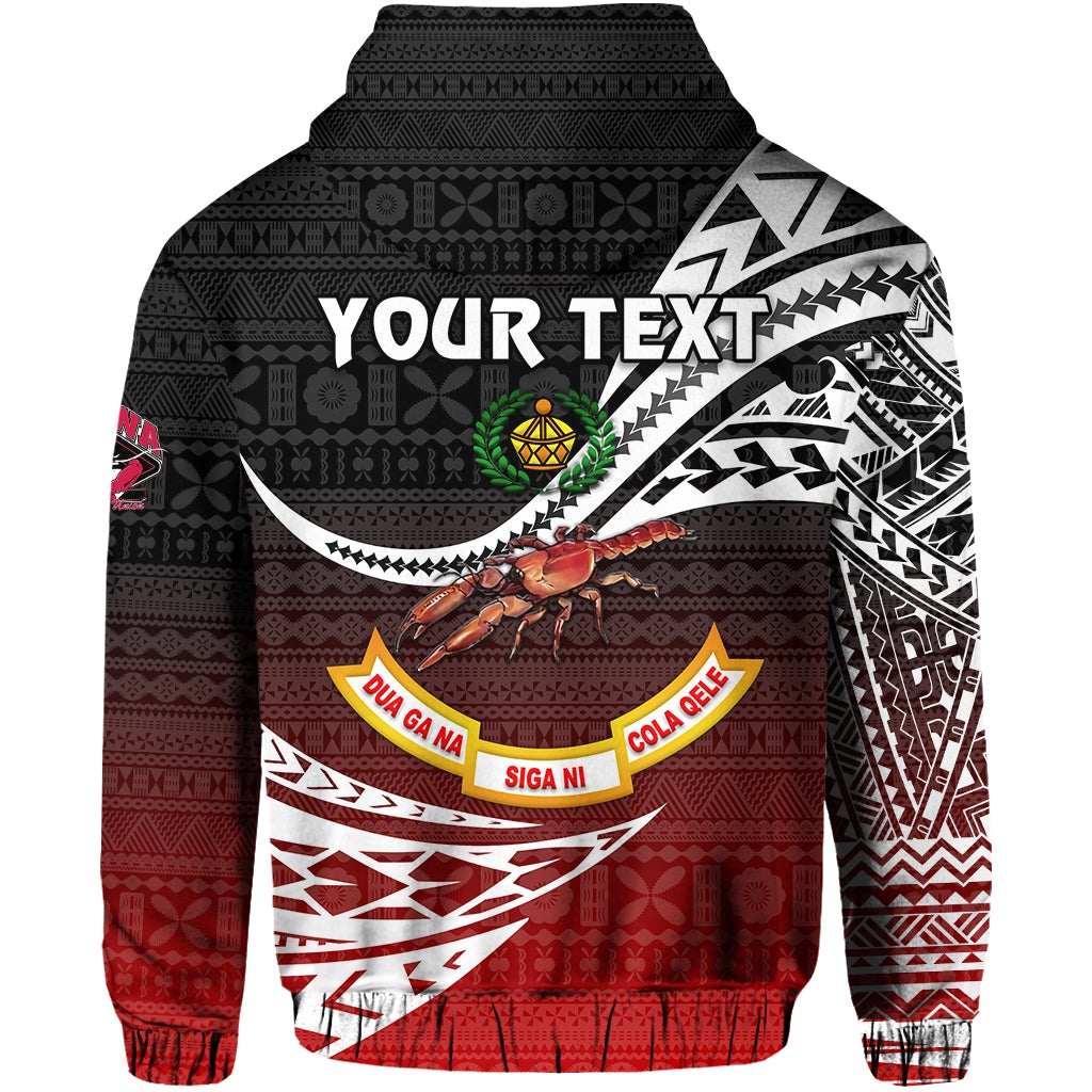 Custom Fiji Rewa Hoodie Rugby Union Unique Version Red LT8 - Wonder Print Shop