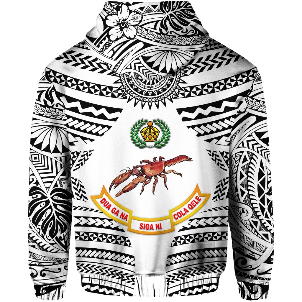 Custom Fiji Rewa Hoodie Rugby Union Creative Style White LT8 - Wonder Print Shop