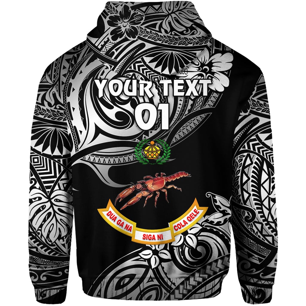 Custom Fiji Rewa Hoodie Rugby Union Unique Vibes Black, Custom Text And Number LT8 - Wonder Print Shop
