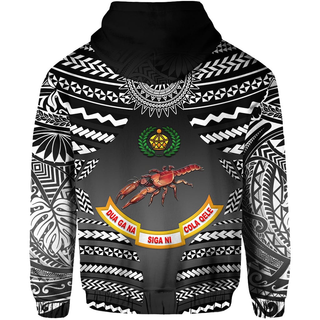 Custom Fiji Rewa Rugby Union Zip Hoodie Creative Style Black LT8 - Wonder Print Shop