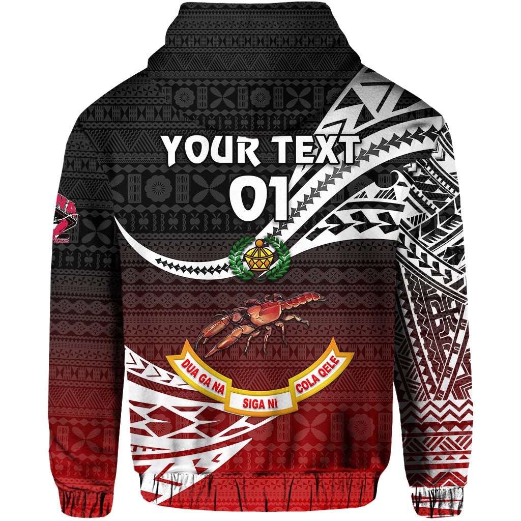 Custom Fiji Rewa Rugby Union Zip Hoodie Unique Version Red, Custom Text And Number LT8 - Wonder Print Shop