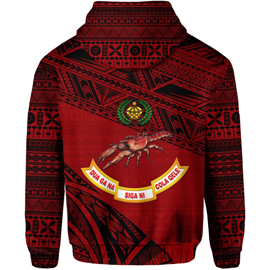 Fiji Rewa Rugby Union Zip Hoodie Special Version Red NO.1 LT8 - Wonder Print Shop