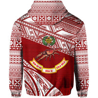 Custom Fiji Rewa Rugby Union Zip Hoodie Special Version Red LT8 - Wonder Print Shop