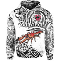 Custom Fiji Rewa Hoodie Rugby Union Unique Vibes White LT8 - Wonder Print Shop
