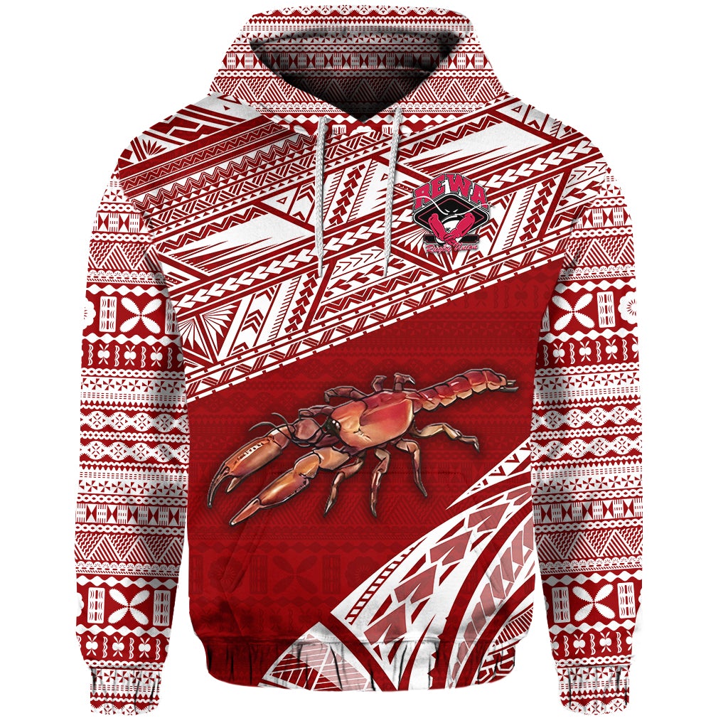 Fiji Rewa Hoodie Rugby Union Special Version Red LT8 - Wonder Print Shop