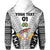 Custom Fiji Rewa Hoodie Rugby Union Tapa Style White, Custom Text And Number LT8 - Wonder Print Shop