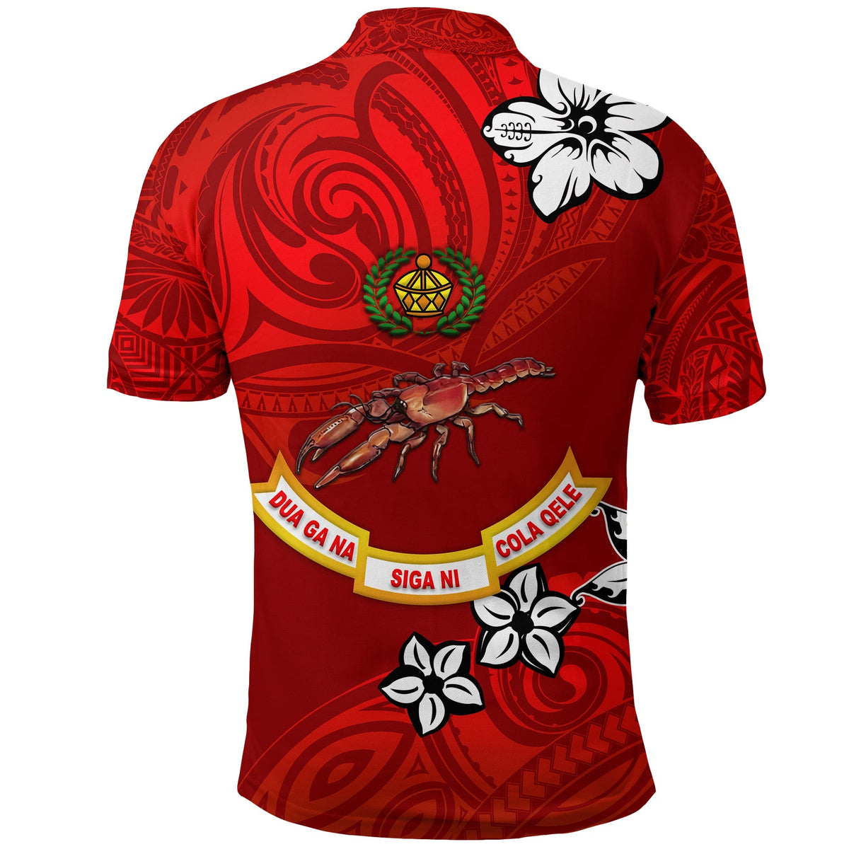 Fiji Rewa Rugby Union Polo Shirt Unique Vibes Full Red LT8 - Wonder Print Shop