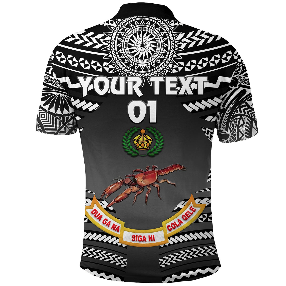 Custom Fiji Rewa Rugby Union Polo Shirt Creative Style Black, Custom Text And Number LT8 - Wonder Print Shop