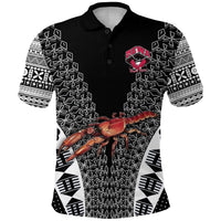 Custom Fiji Rewa Rugby Union Polo Shirt Tapa Style Black, Custom Text And Number LT8 - Wonder Print Shop