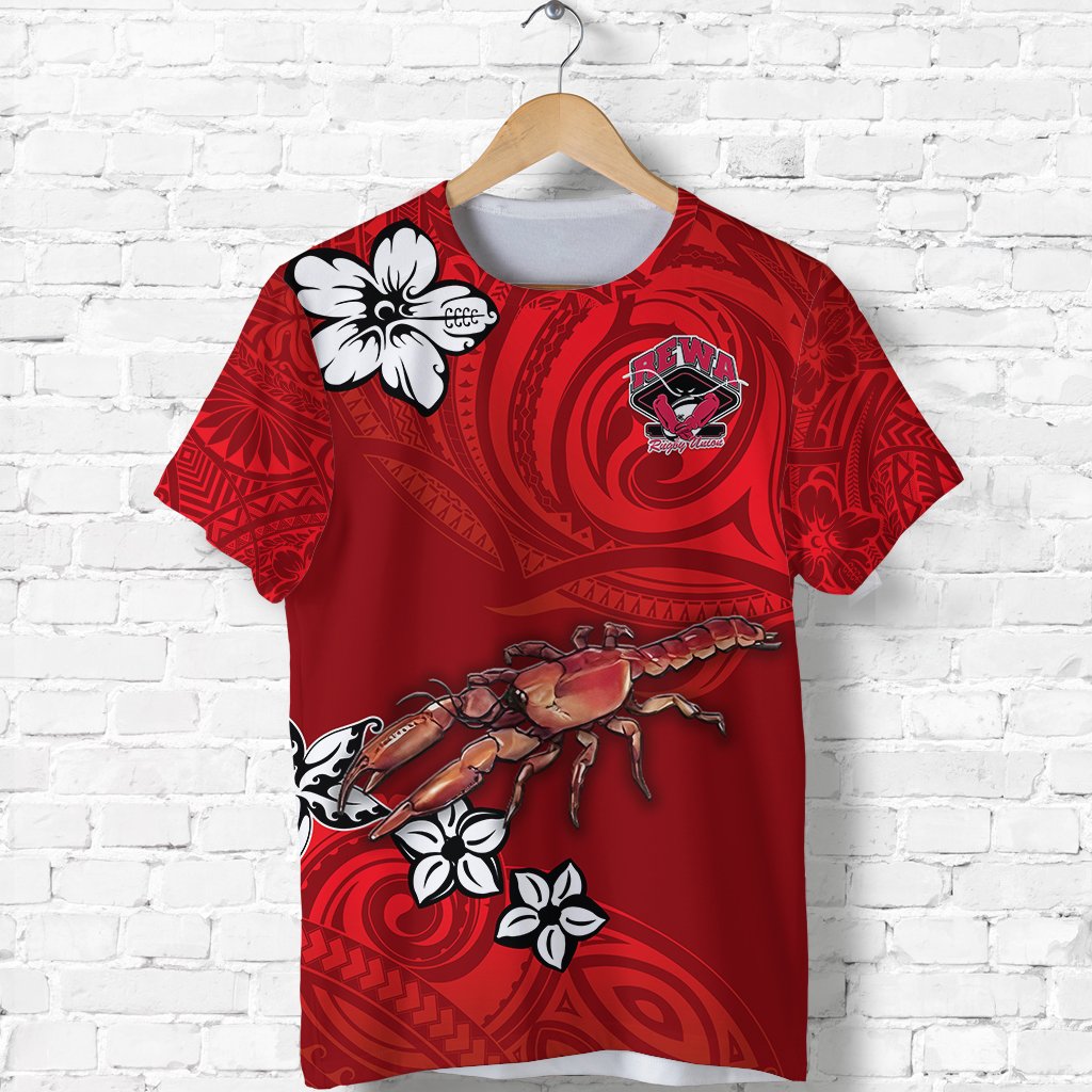 Custom Fiji Rewa Rugby Union T Shirt Unique Vibes Full Red, Custom Text And Number LT8 - Wonder Print Shop