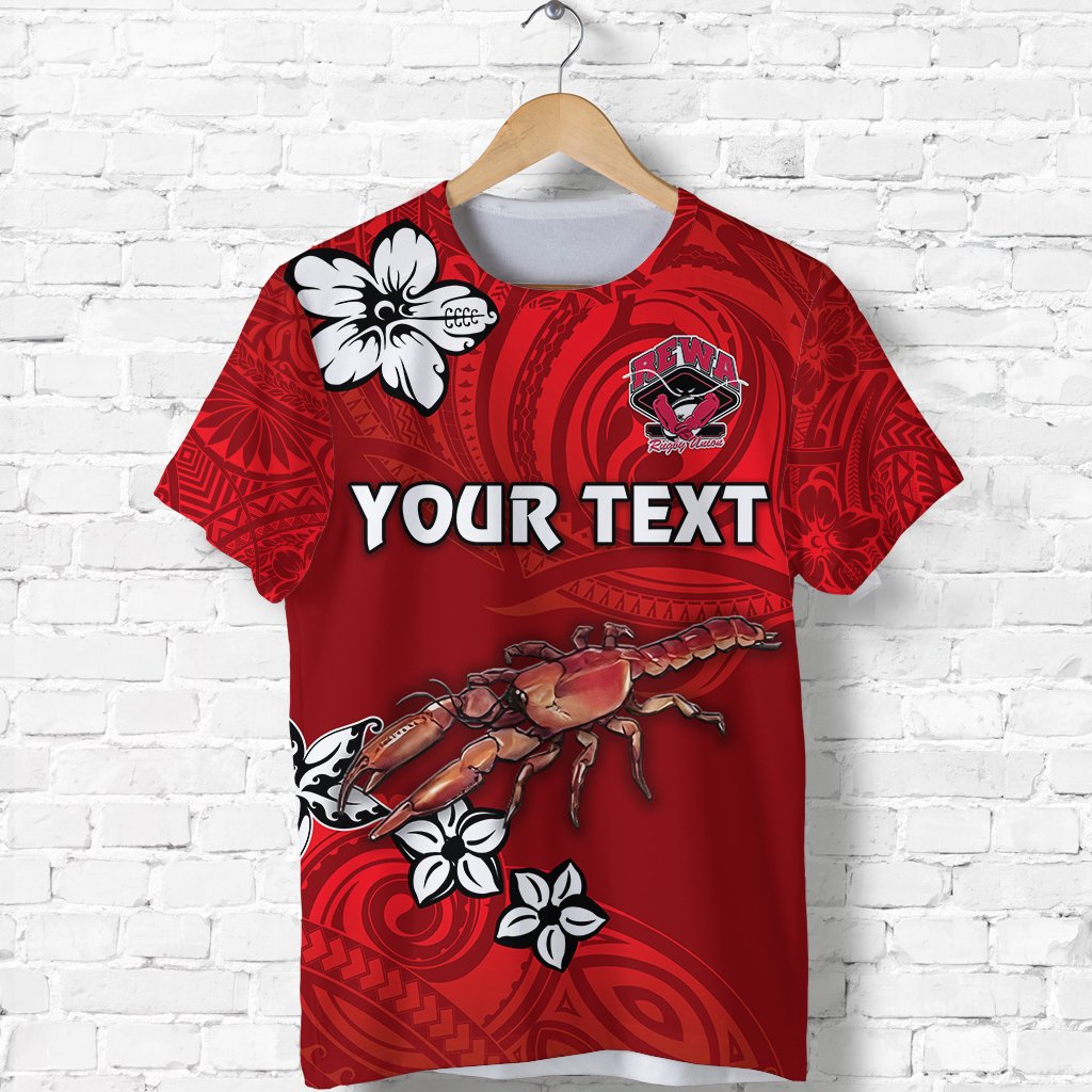 Custom Fiji Rewa Rugby Union T Shirt Unique Vibes Full Red LT8 - Wonder Print Shop