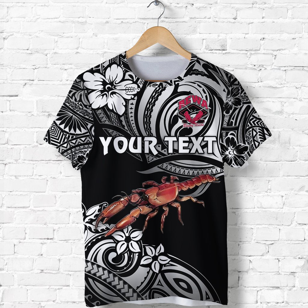 Custom Fiji Rewa Rugby Union T Shirt Unique Vibes Black LT8 - Wonder Print Shop