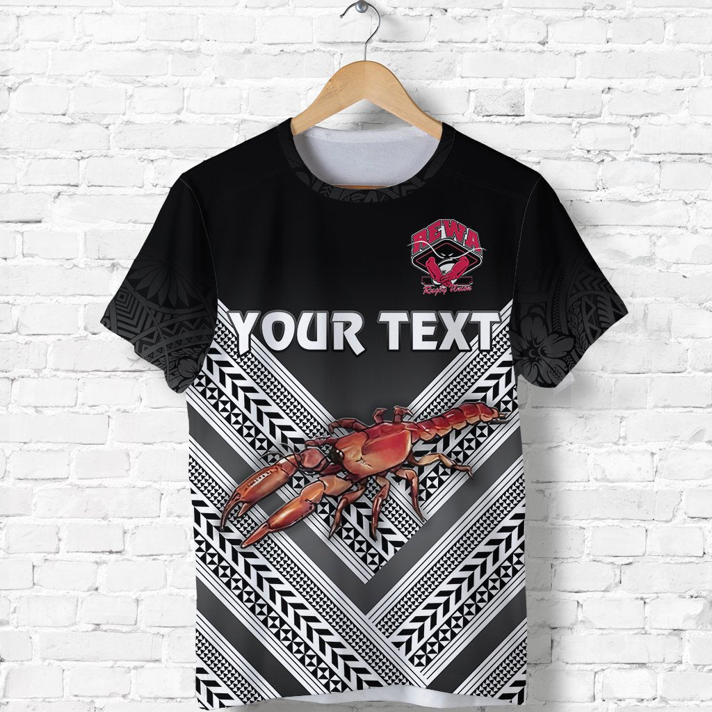 Custom Fiji Rewa Rugby Union T Shirt Creative Style Black No.1 LT8 - Wonder Print Shop