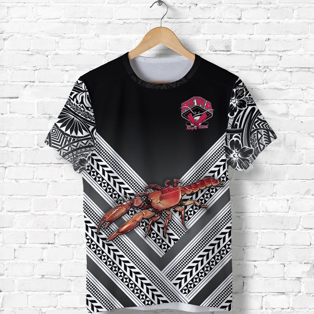Custom Fiji Rewa Rugby Union T Shirt Creative Style Black, Custom Text And Number LT8 - Wonder Print Shop