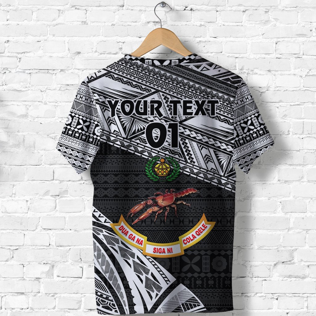 Custom Fiji Rewa Rugby Union T Shirt Special Version Black, Custom Text And Number LT8 - Wonder Print Shop