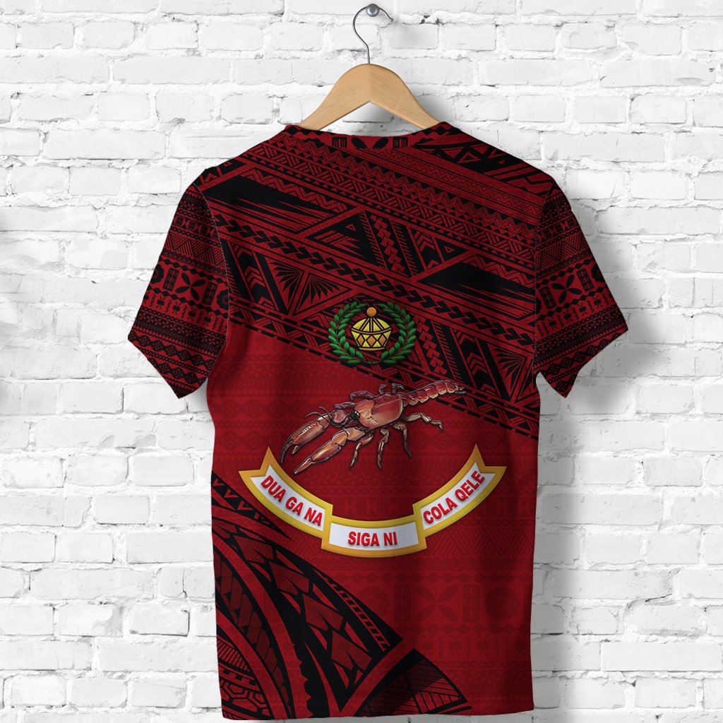 Custom Fiji Rewa Rugby Union T Shirt Special Version Red No.1 LT8 - Wonder Print Shop
