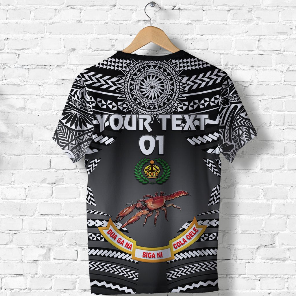 Custom Fiji Rewa Rugby Union T Shirt Creative Style Black, Custom Text And Number LT8 - Wonder Print Shop