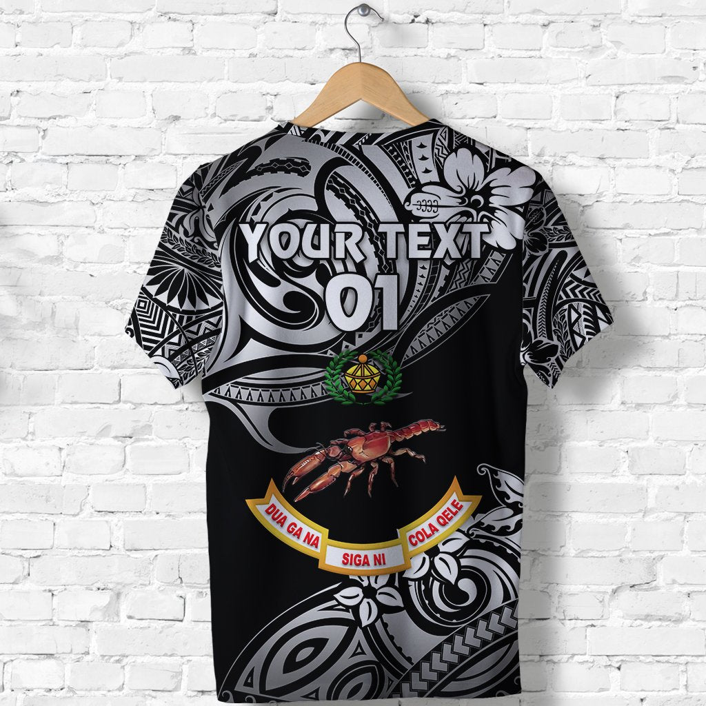 Custom Fiji Rewa Rugby Union T Shirt Unique Vibes Black, Custom Text And Number LT8 - Wonder Print Shop