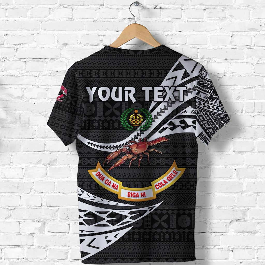 Custom Fiji Rewa Rugby Union T Shirt Unique Version Black LT8 - Wonder Print Shop