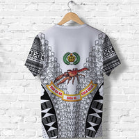 Custom Fiji Rewa Rugby Union T Shirt Tapa Style White LT8 - Wonder Print Shop