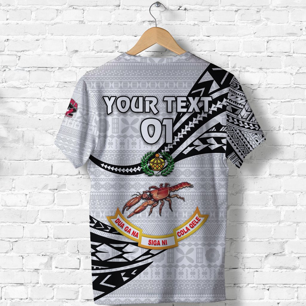 Custom Fiji Rewa Rugby Union T Shirt Unique Version White, Custom Text And Number LT8 - Wonder Print Shop