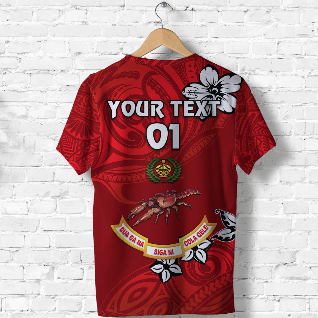 Custom Fiji Rewa Rugby Union T Shirt Unique Vibes Full Red, Custom Text And Number LT8 - Wonder Print Shop