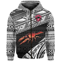 Fiji Rewa Rugby Union Zip Hoodie Special Version Black LT8 - Wonder Print Shop
