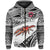 Custom Fiji Rewa Rugby Union Zip Hoodie Special Version White LT8 - Wonder Print Shop